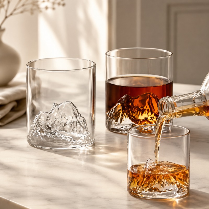 Crystal Wine Glass - Guanshan Whiskey Glass Glass Glacier Mountain