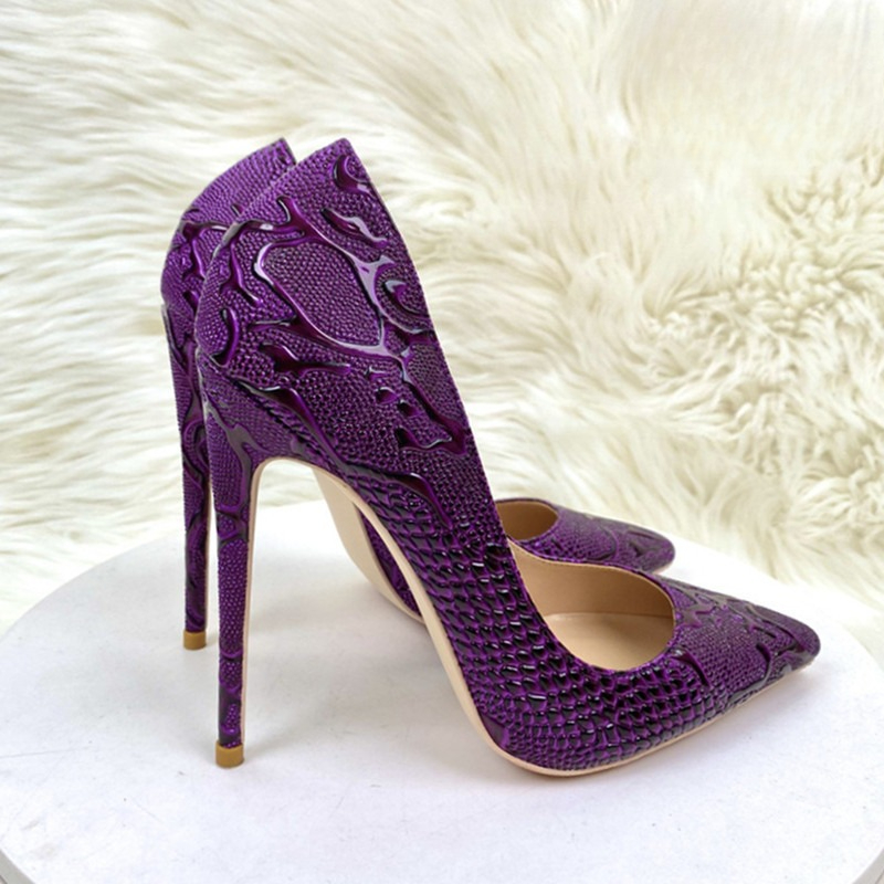 Luxury Lifestyle - Luxury Women's Shoes Sexy Purple Snake