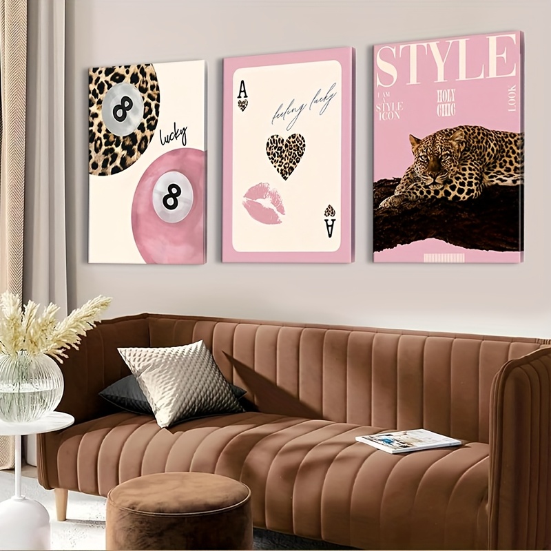 3pcs Leopard Cheetah Canvas Wa - Luxury Lifestyle Items review and price