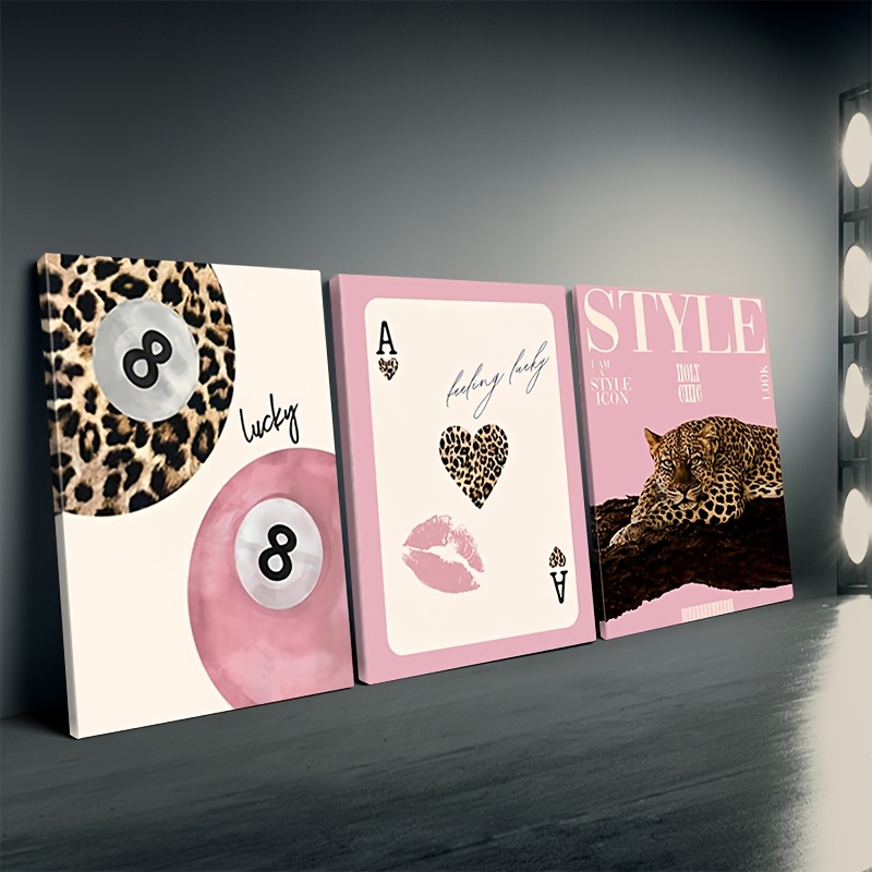 3pcs Leopard Cheetah Canvas Wa - Luxury Lifestyle Items review and price