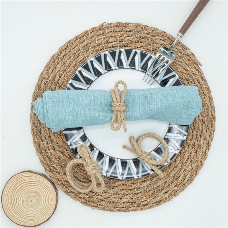 IALJ-12Pcs Linen Braided Bows  - Linen Napkin Set review and price