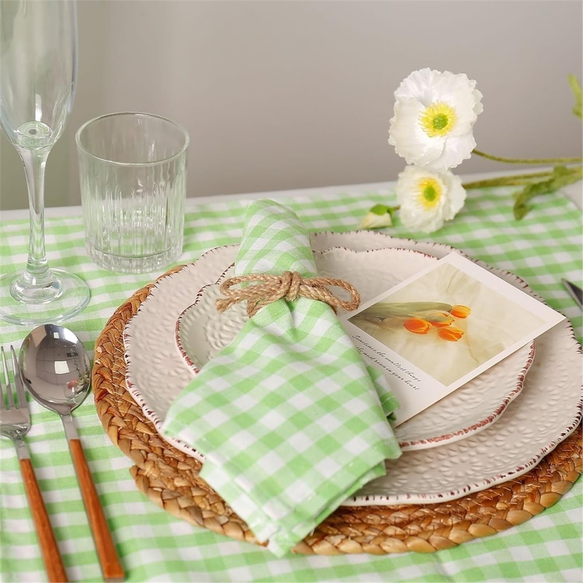 12pcs Linen Braided Bows Napki - Linen Napkin Set review and price