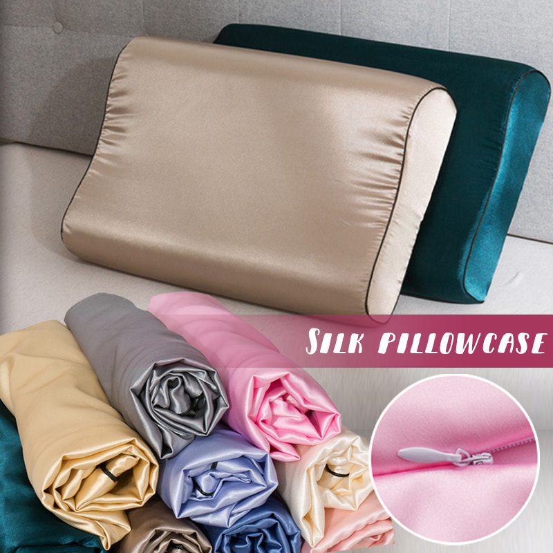 Imitation Silk Satin Latex Pil - Silk Pillowcase Set review and price