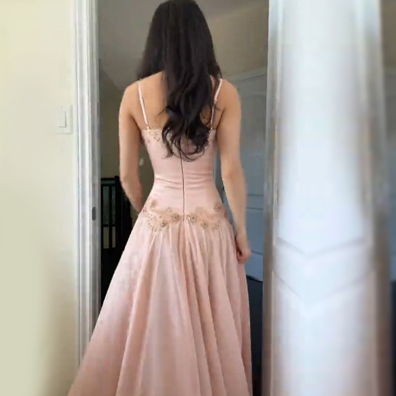 Elegant V-Neck Pink Strapless  - Luxury Lifestyle review and price
